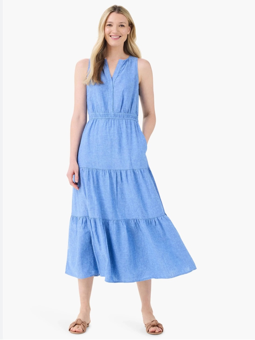 NWT NIC+ZOE Women's Rumba Linen Daydream Dress